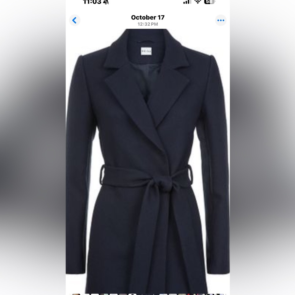 Reiss Grazia Belted Coat.  size 10 - Hard to find